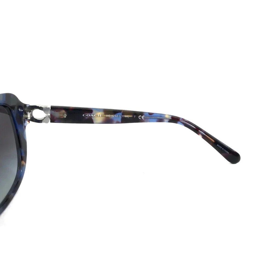 Coach Sunglasses HC8292 L1144 56138G Blue Tortoise Frames with Gray Lenses - Picture 7 of 12